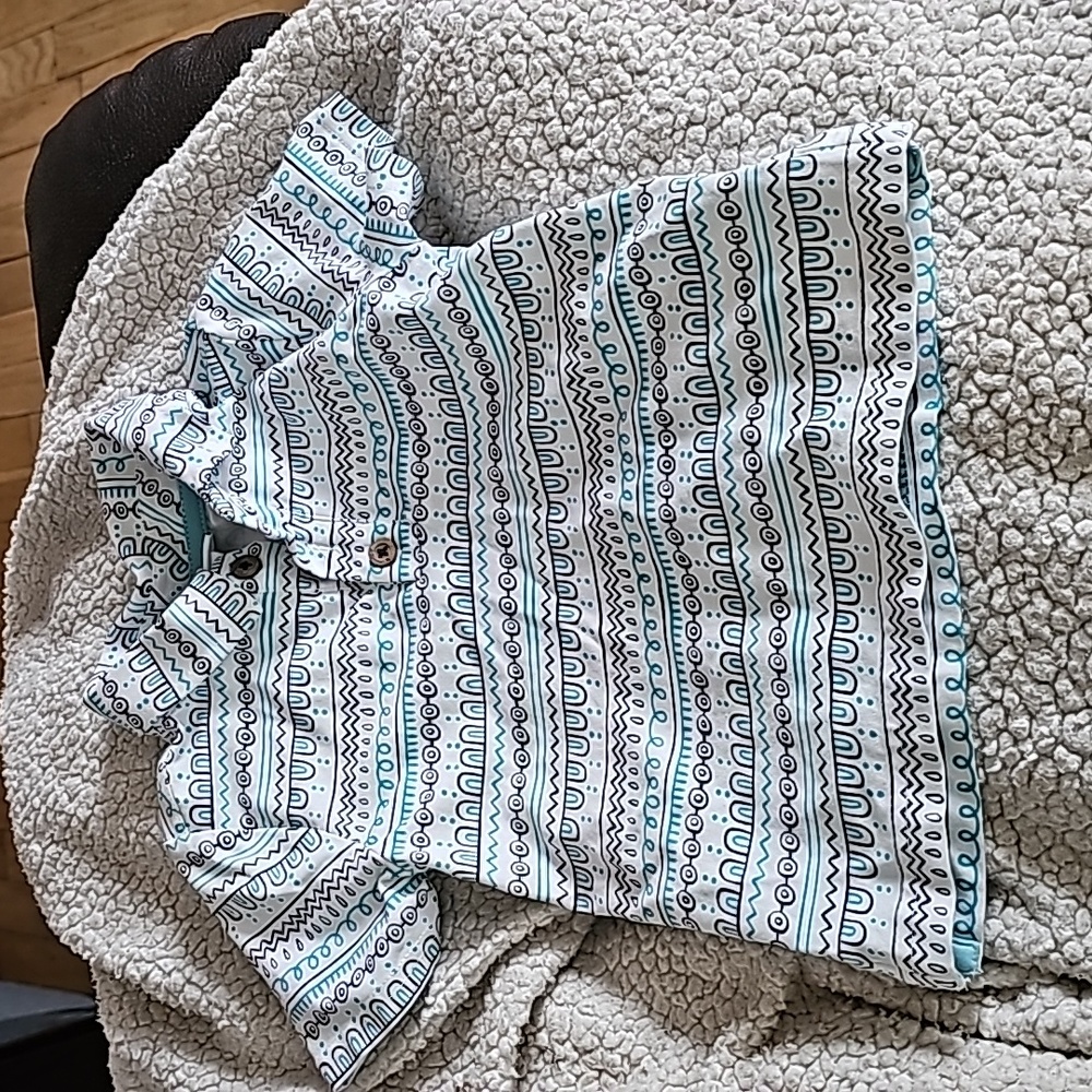 Tommy bahama button shirt size 12 months aztec top